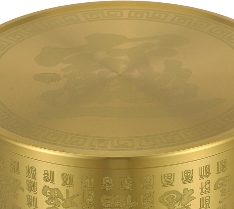 منفضة سجائر نحاسية مصقولة مستديرة لحامل الرماد على طاولة لتزيين المنزل والمكتب والتراس وطاولة الطعام - Image 3